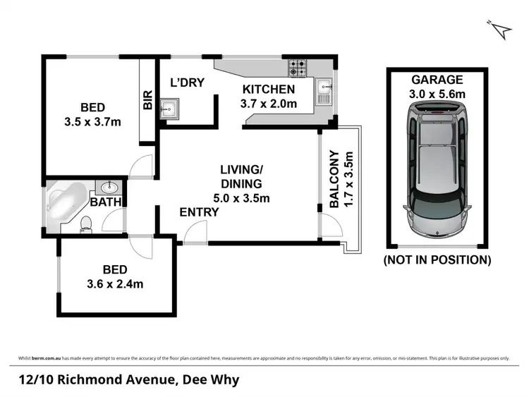 Floorplan of Homely apartment listing, 12/10 Richmond Avenue, Dee Why NSW 2099