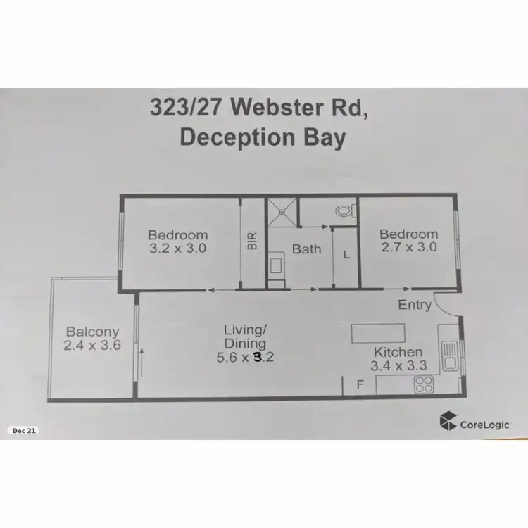 Floorplan of Homely apartment listing, 323/27 Webster Road, Deception Bay QLD 4508