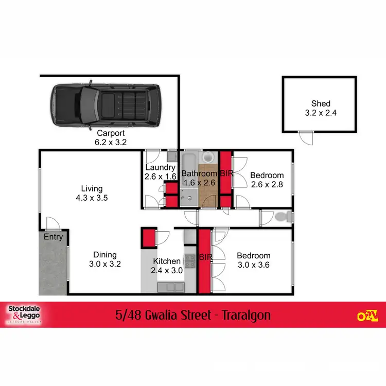 Floorplan of Homely townhouse listing, 5/48-50 GWALIA, Traralgon VIC 3844