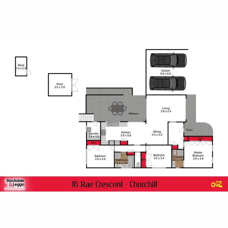 Floorplan of Homely house listing, 16 Rae Crescent, Churchill VIC 3842