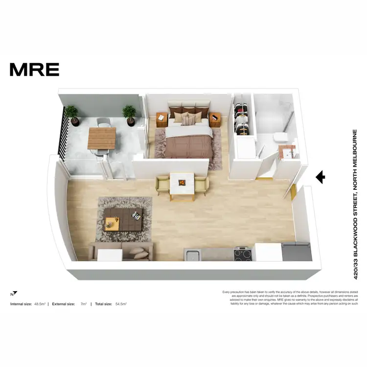 Floorplan of Homely apartment listing, 420/33 Blackwood Street, North Melbourne VIC 3051