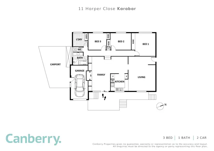 Floorplan of Homely house listing, 11 Harper Close, Karabar NSW 2620