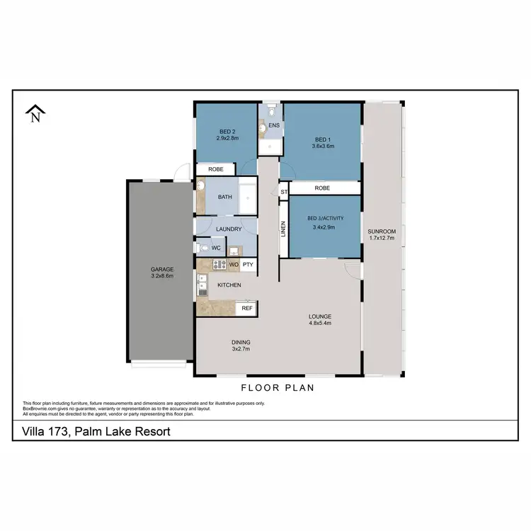 Floorplan of Homely villa listing, Villa 173/97-161 Hogg Street, Cranley QLD 4350