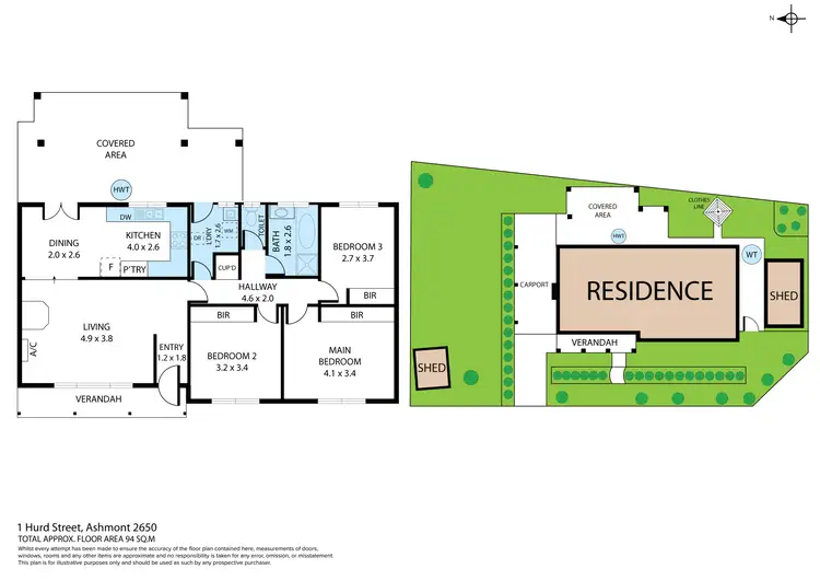 Floorplan of Homely house listing, 1 Hurd Street, Ashmont NSW 2650
