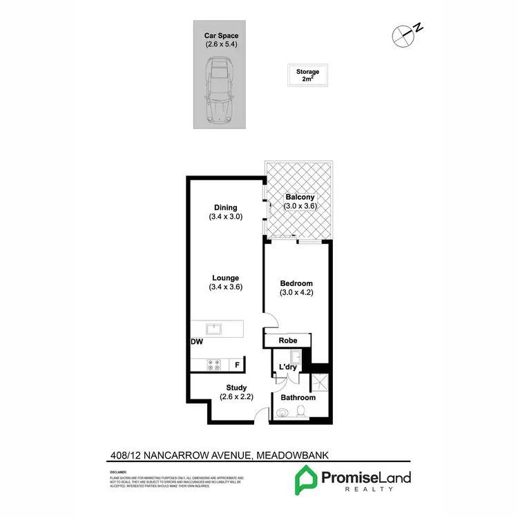 Floorplan of Homely apartment listing, 408A/12 Nancarrow Avenue, Ryde NSW 2112