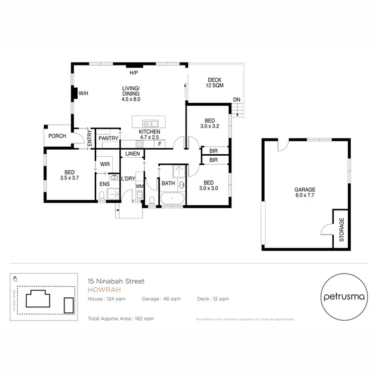Floorplan of Homely house listing, 15 Ninabah Street, Howrah TAS 7018