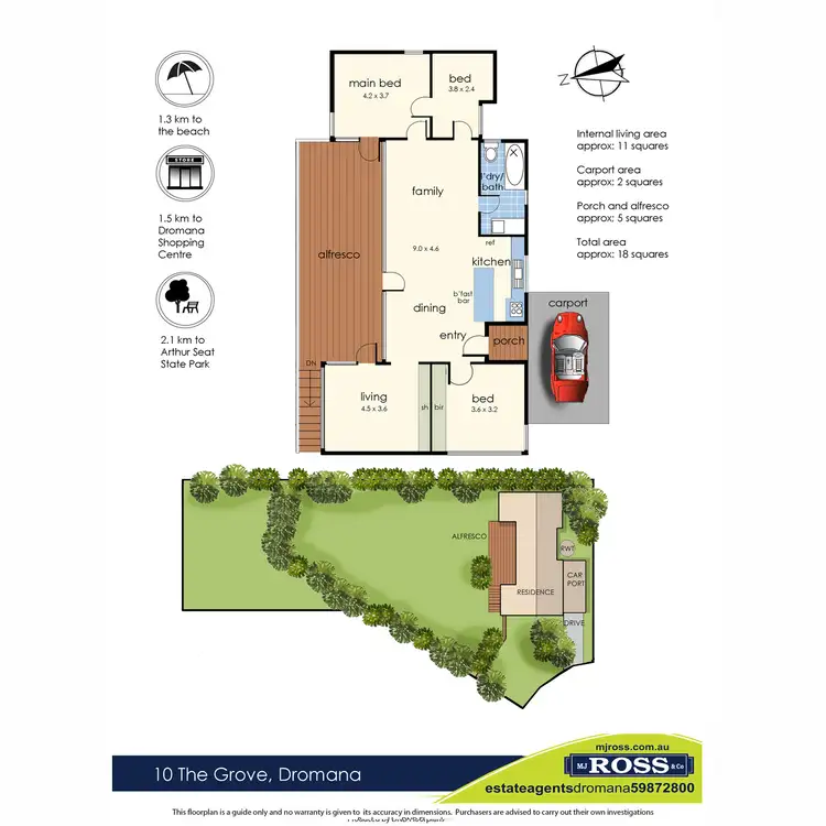 Floorplan of Homely house listing, 10 The Grove, Dromana VIC 3936