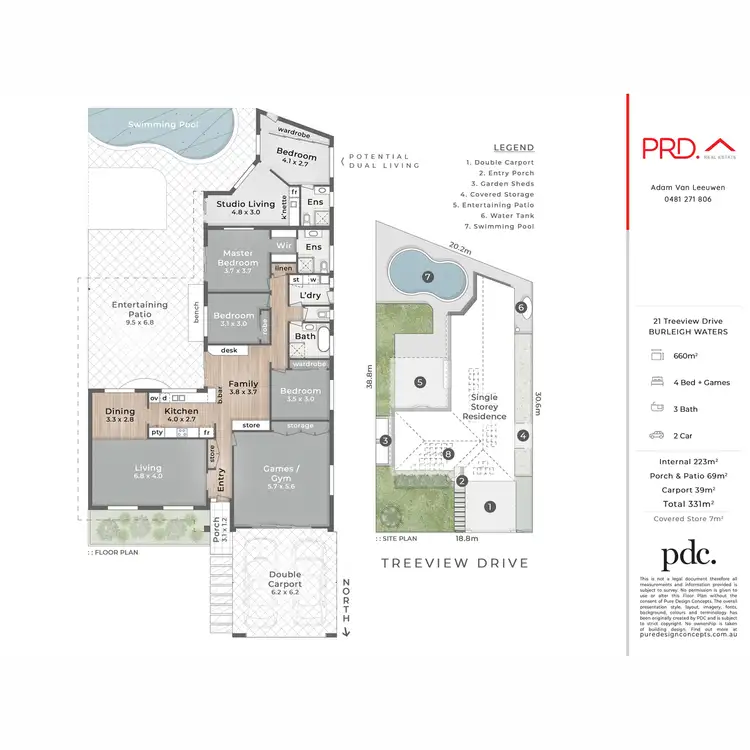Floorplan of Homely house listing, 21 Treeview Drive, Burleigh Waters QLD 4220