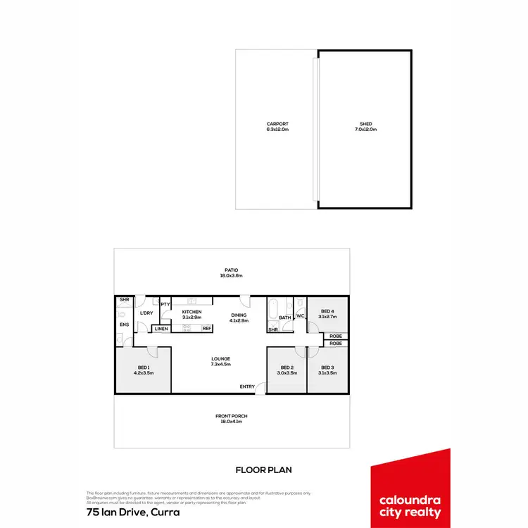 Floorplan of Homely house listing, 75 Ian Drive, Curra QLD 4570