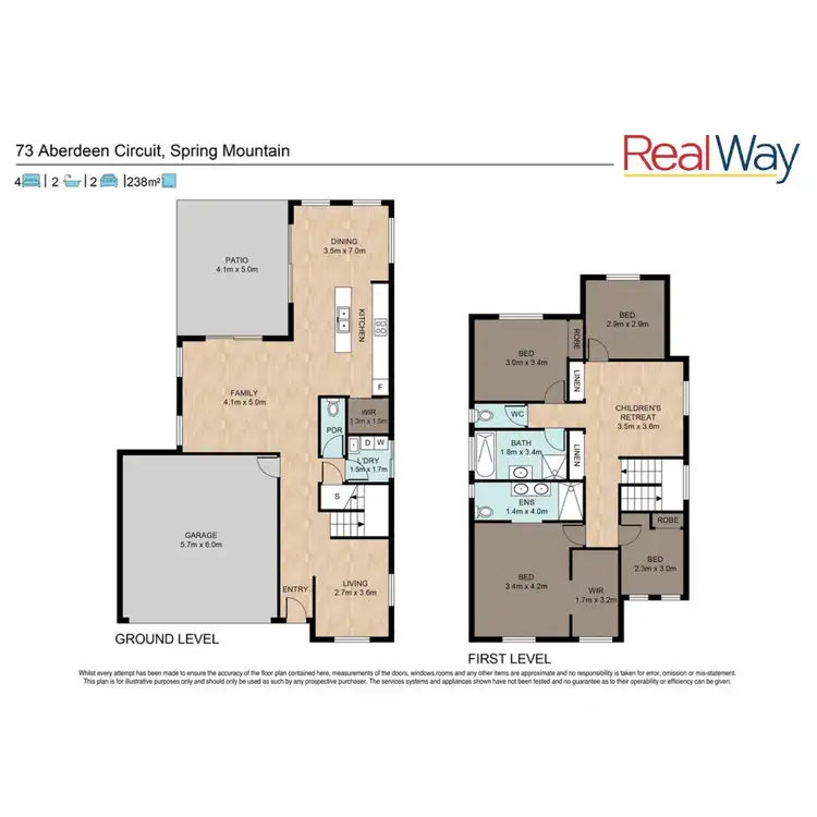 Floorplan of Homely house listing, 73 Aberdeen Circuit, Spring Mountain QLD 4300