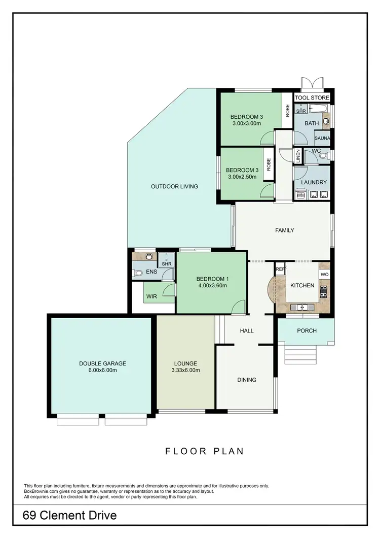Floorplan of Homely house listing, 69 Clement Drive, Karrinyup WA 6018