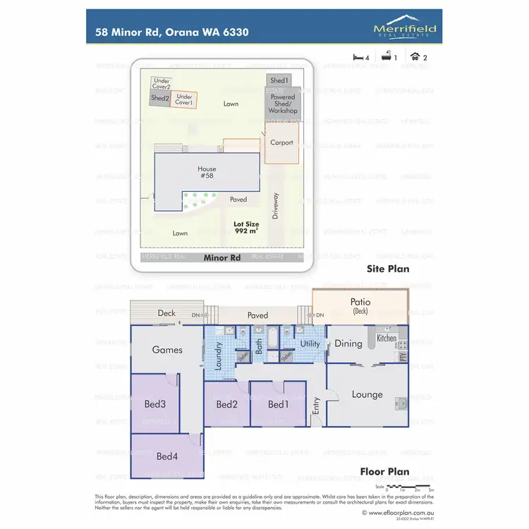 Floorplan of Homely house listing, 58 Minor Road, Orana WA 6330