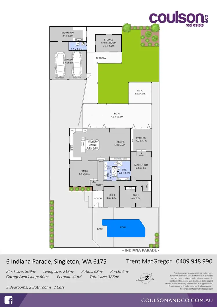 Floorplan of Homely house listing, 6 Indiana Parade, Singleton WA 6175