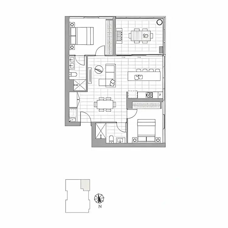 Floorplan of Homely apartment listing, 3075/36 Evelyn Street, Newstead QLD 4006