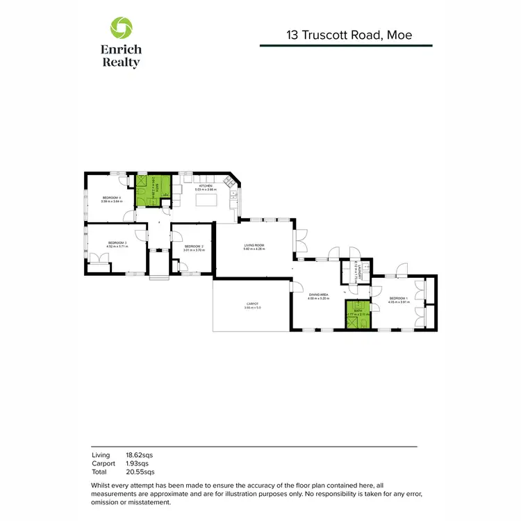 Floorplan of Homely house listing, 13 Truscott Road, Moe VIC 3825