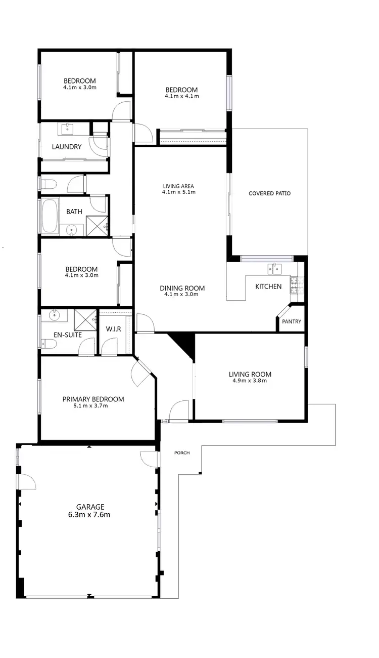Floorplan of Homely house listing, 4 Willoughby Avenue, Wodonga VIC 3690