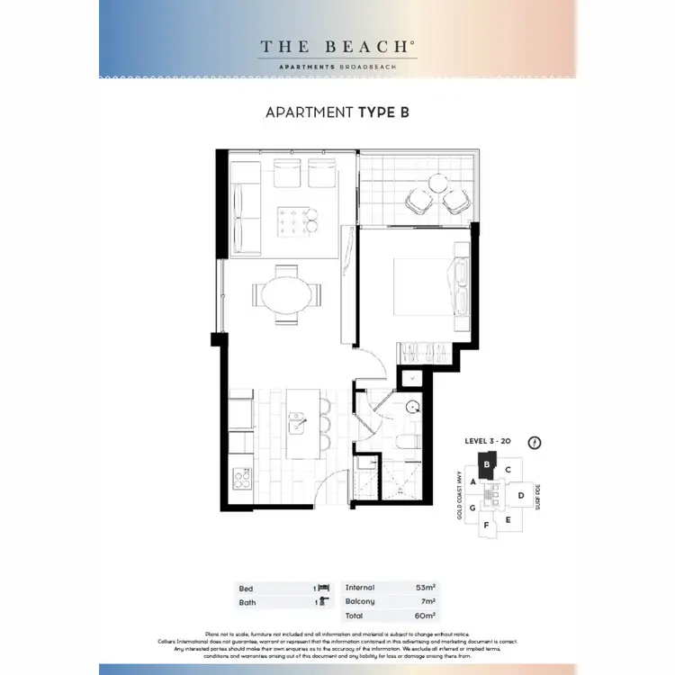 Floorplan of Homely apartment listing, 702/2663 Gold Coast Highway, Broadbeach QLD 4218