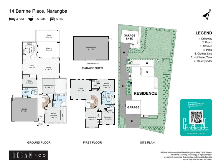 Floorplan of Homely house listing, 14 Barrine Place, Narangba QLD 4504
