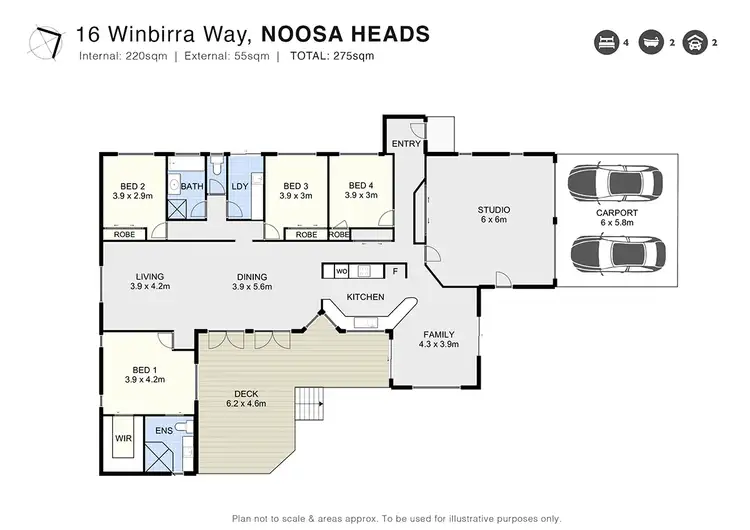 Floorplan of Homely house listing, 16 Winbirra Way, Noosa Heads QLD 4567