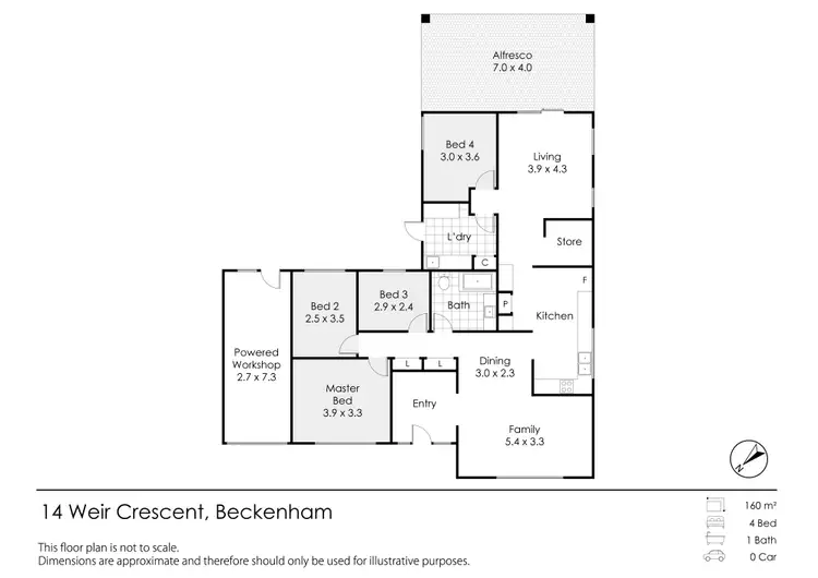 Floorplan of Homely house listing, 14 Weir Crescent, Beckenham WA 6107