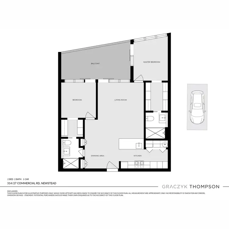 Floorplan of Homely apartment listing, 314/27 Commercial Road, Newstead QLD 4006