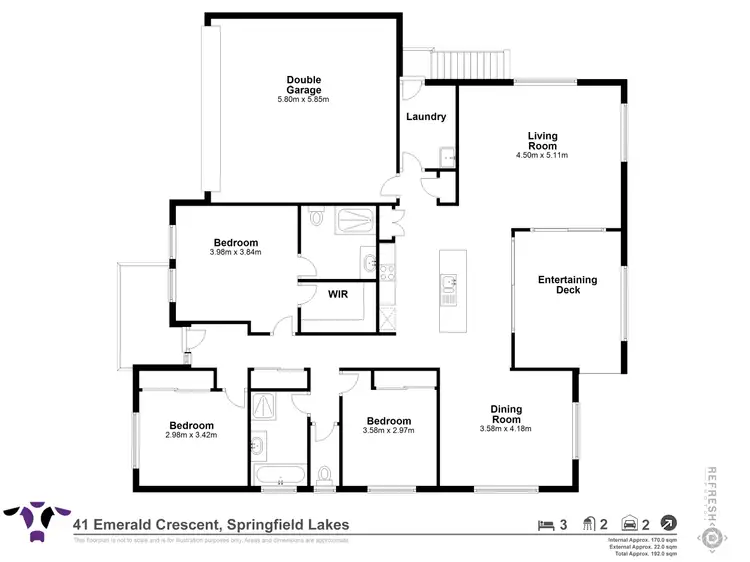 Floorplan of Homely house listing, 41 Emerald Crescent, Springfield QLD 4300