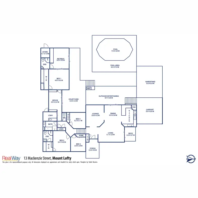 Floorplan of Homely house listing, 13 Mackenzie Street, Mount Lofty QLD 4350