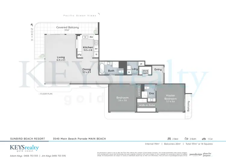 Floorplan of Homely apartment listing, 10D/3540 Main Beach Parade, Main Beach QLD 4217