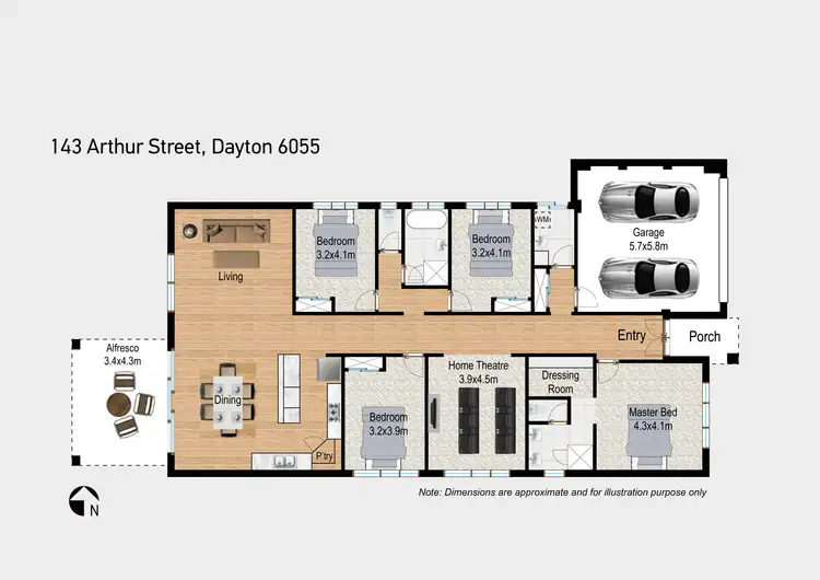 Floorplan of Homely house listing, 143 Arthur Street, Dayton WA 6055