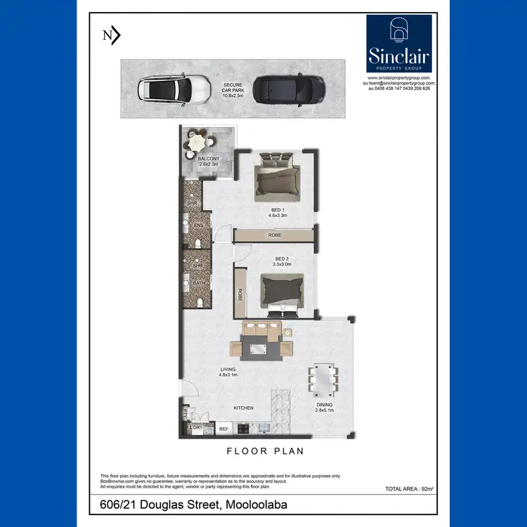 Floorplan of Homely apartment listing, 606/21 Douglas Street, Mooloolaba QLD 4557
