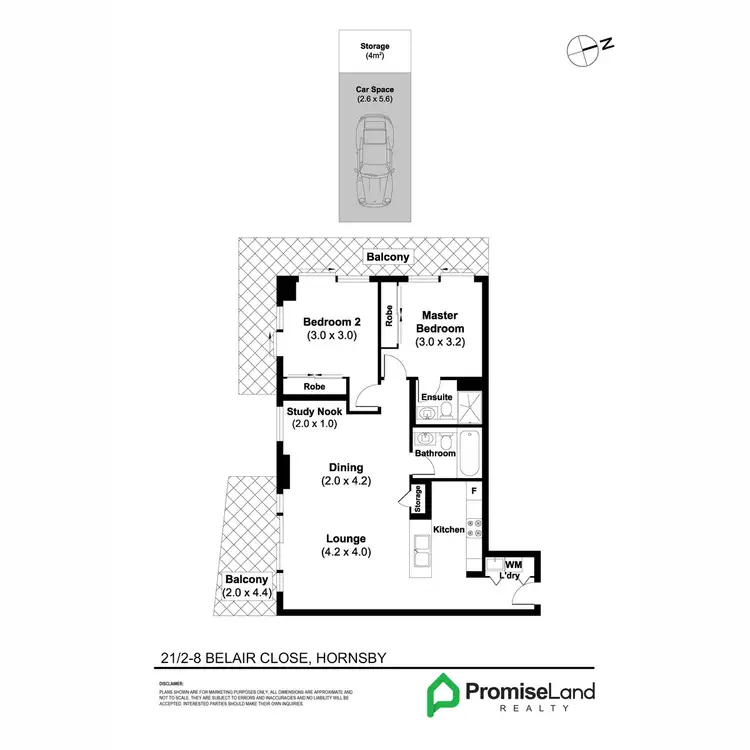 Floorplan of Homely apartment listing, 21/2-8 Belair Close, Hornsby NSW 2077