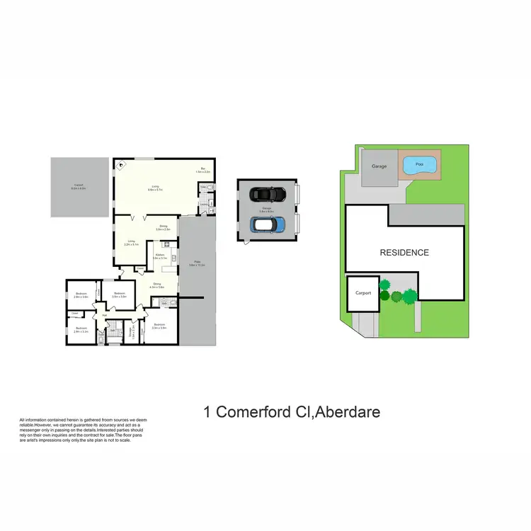 Floorplan of Homely house listing, 1 Comerford Close, Aberdare NSW 2325