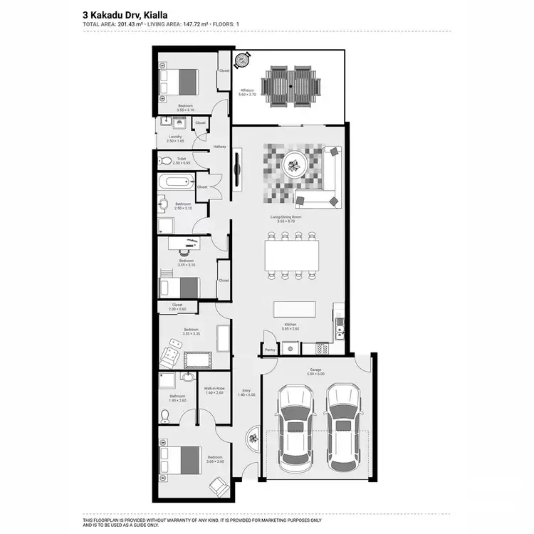 Floorplan of Homely house listing, 3 Kakadu Drive, Shepparton North VIC 3631