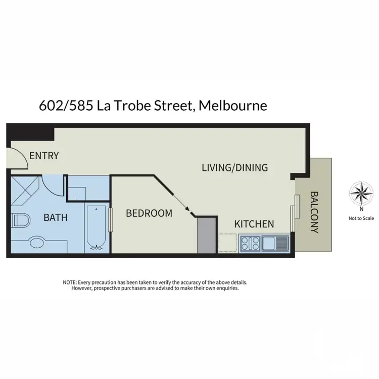 Floorplan of Homely apartment listing, 602/585 La Trobe Street, Melbourne VIC 3000