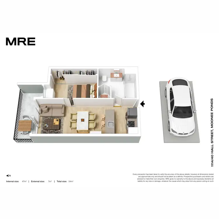 Floorplan of Homely apartment listing, 1114/40 Hall Street, Moonee Ponds VIC 3039