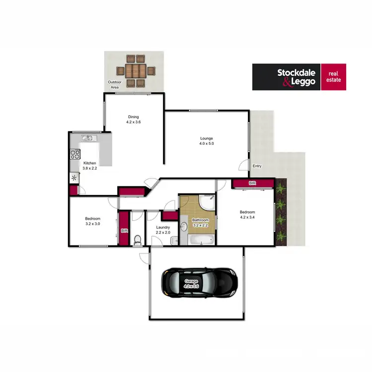 Floorplan of Homely townhouse listing, 20 Kimberley Drive, Traralgon VIC 3844