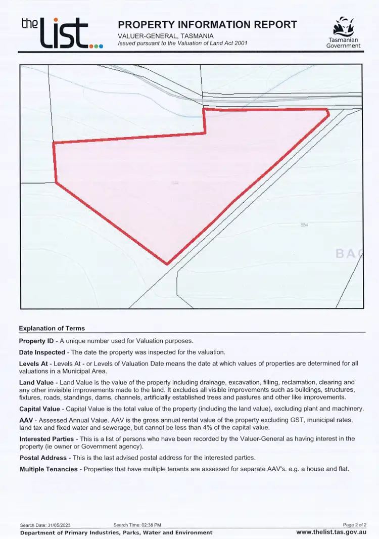 Floorplan of Homely land listing, LOT 10, 544 Huntingdon Tier Road, Bagdad TAS 7030