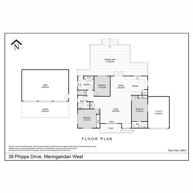 Floorplan of Homely house listing, 39 Phipps Drive, Meringandan West QLD 4352