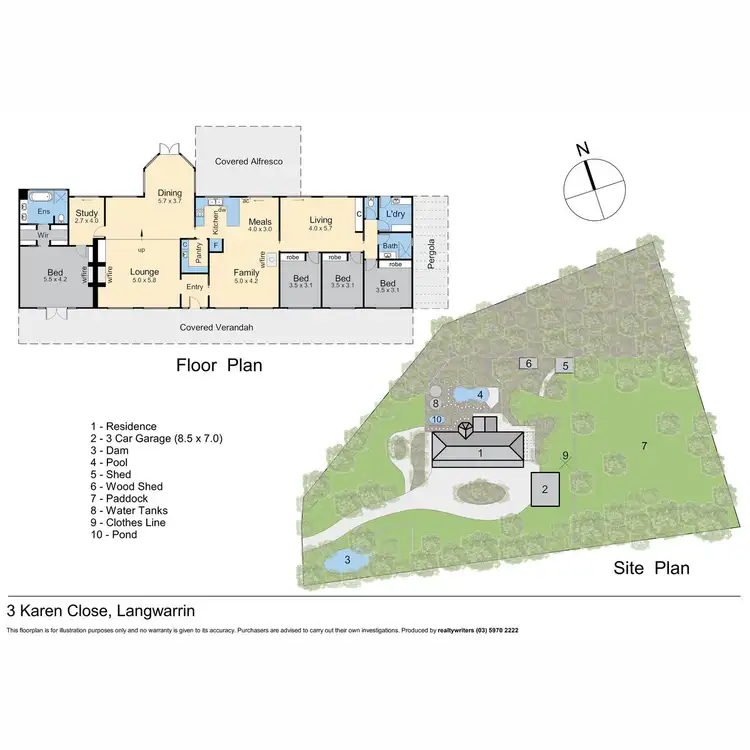 Floorplan of Homely rural property listing, 3 Karen Close, Langwarrin VIC 3910
