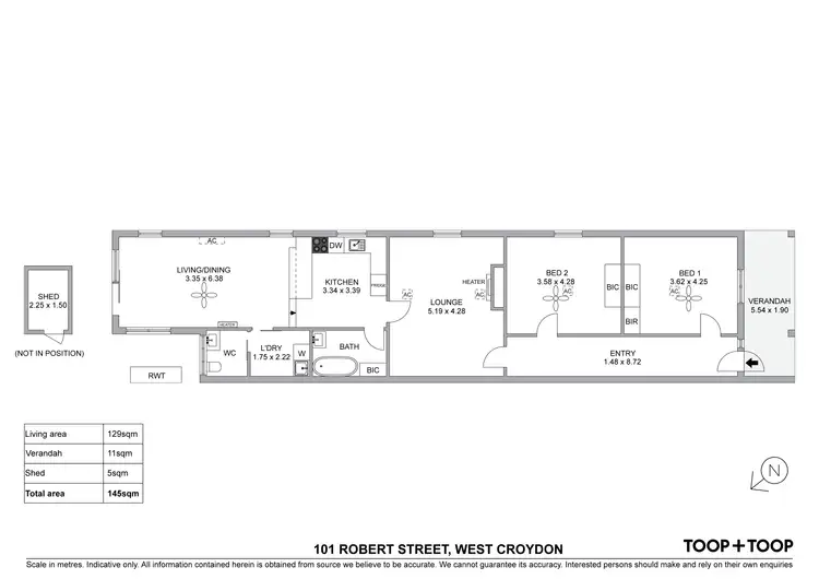 Floorplan of Homely house listing, 101 Robert Street, West Croydon SA 5008