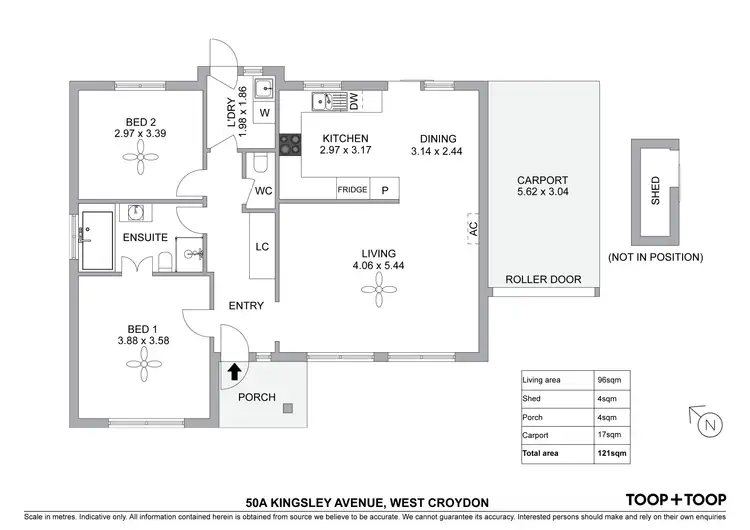Floorplan of Homely house listing, 50A Kingsley Avenue, West Croydon SA 5008