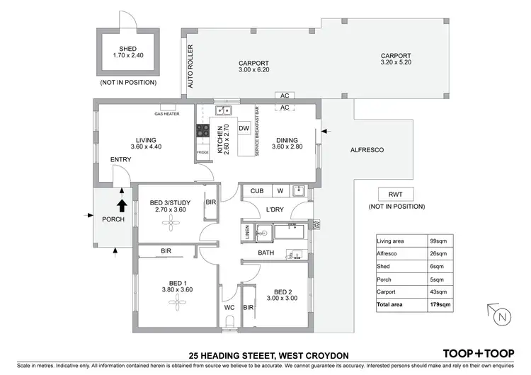 Floorplan of Homely house listing, 25 Heading Street, West Croydon SA 5008