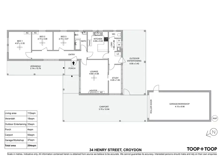 Floorplan of Homely house listing, 34 Henry Street, Croydon SA 5008