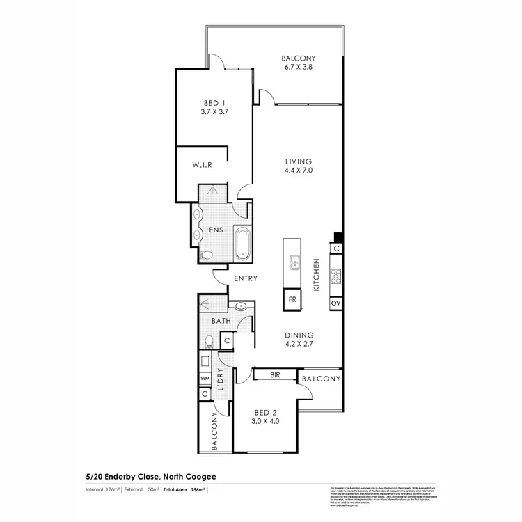 Floorplan of Homely apartment listing, 5/20 Enderby Close, North Coogee WA 6163