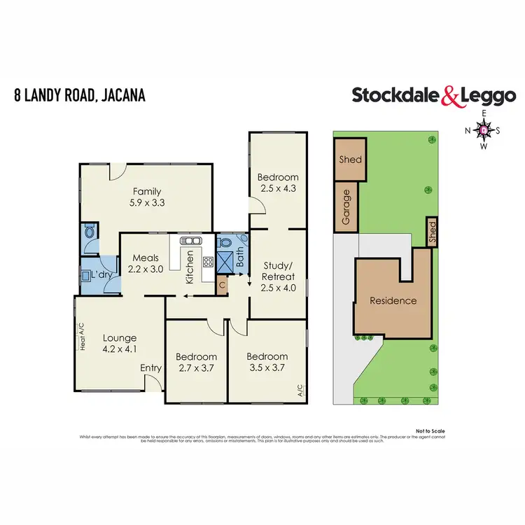 Floorplan of Homely house listing, 8 Landy Road, Jacana VIC 3047