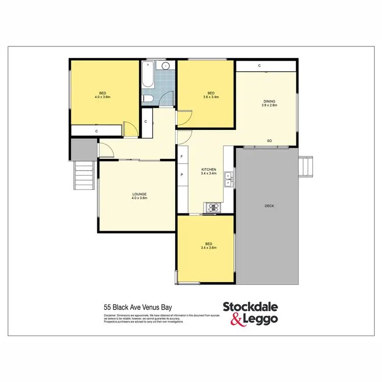 Floorplan of Homely house listing, 55 Black Avenue, Venus Bay VIC 3956