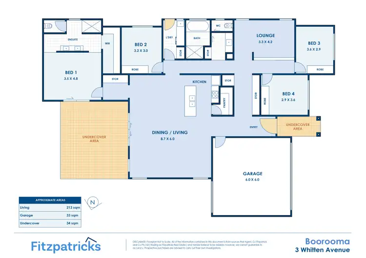 Floorplan of Homely house listing, 3 Whitten Avenue, Boorooma NSW 2650
