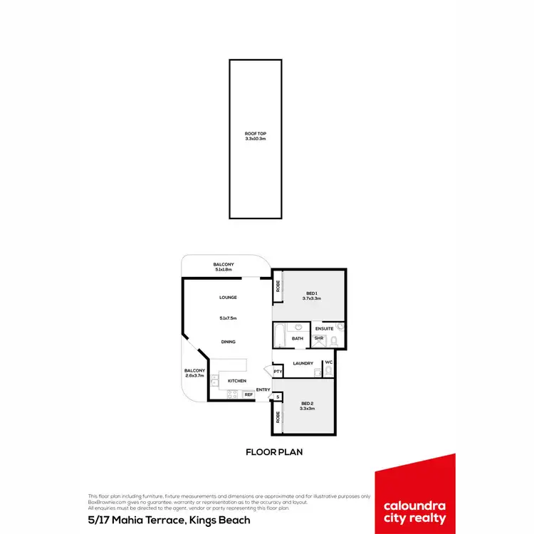 Floorplan of Homely unit listing, 5/17 Mahia Terrace, Kings Beach QLD 4551