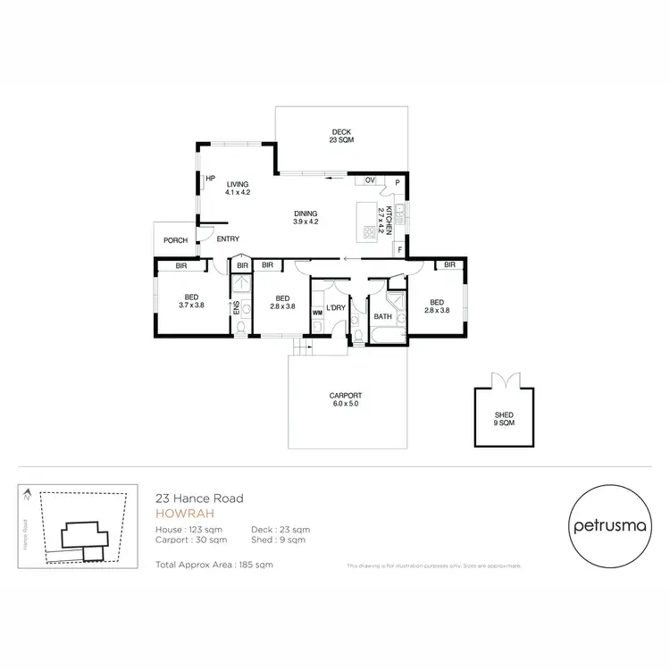 Floorplan of Homely house listing, 23 Hance Road, Howrah TAS 7018
