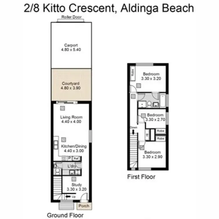 Floorplan of Homely house listing, 2/8 Kitto Crescent, Aldinga Beach SA 5173